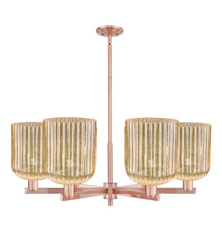 Bridal Veil - 6 Light - 38 inch - Antique Copper - Chandelier (3442|716-6CR-AC-G559-8ME)