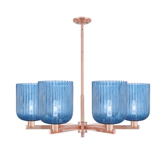 Bridal Veil - 6 Light - 38 inch - Antique Copper - Chandelier (3442|716-6CR-AC-G559-8BL)