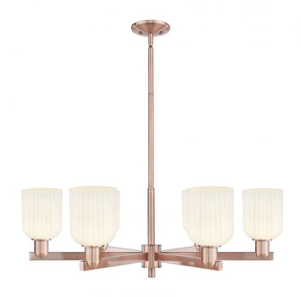 Bridal Veil - 6 Light - 24 inch - Antique Copper - Chandelier (3442|716-6CR-AC-G559-5GWH)