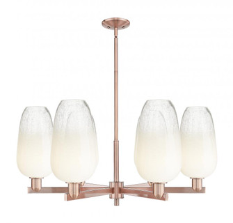Brookhaven Flute - 6 Light - 24 inch - Antique Copper - Chandelier (3442|716-6CR-AC-G484-7OP)