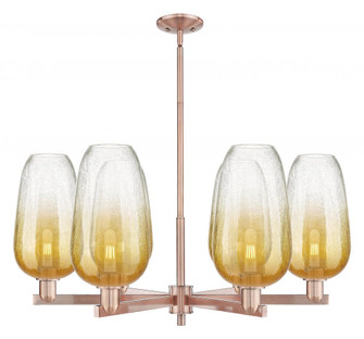 Brookhaven Flute - 6 Light - 24 inch - Antique Copper - Chandelier (3442|716-6CR-AC-G484-7AM)
