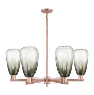 Brookhaven Almond - 6 Light - 24 inch - Antique Copper - Chandelier (3442|716-6CR-AC-G480-6SL)