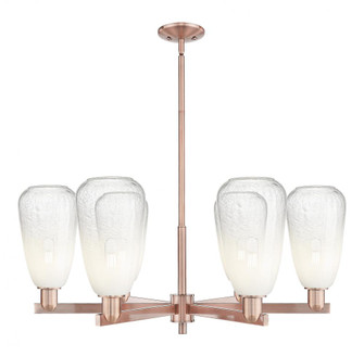 Brookhaven Almond - 6 Light - 24 inch - Antique Copper - Chandelier (3442|716-6CR-AC-G480-6OP)