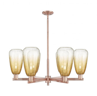 Brookhaven Almond - 6 Light - 24 inch - Antique Copper - Chandelier (3442|716-6CR-AC-G480-6AM)