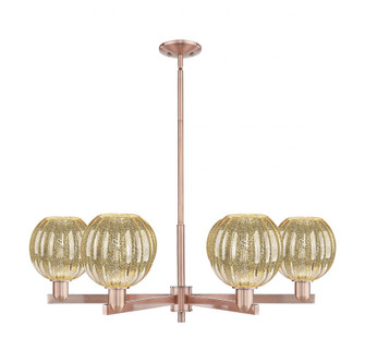 Preston Globe - 6 Light - 24 inch - Antique Copper - Chandelier (3442|716-6CR-AC-G458-7ME)