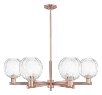 Preston Globe - 6 Light - 24 inch - Antique Copper - Chandelier (3442|716-6CR-AC-G458-7CL)