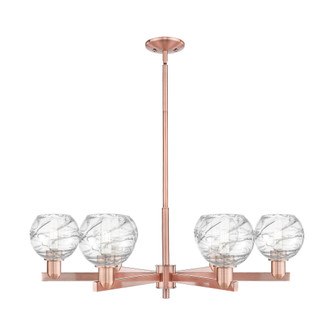 Athens Deco Swirl - 6 Light - 24 inch - Antique Copper - Chandelier (3442|716-6CR-AC-G1213-6CL)