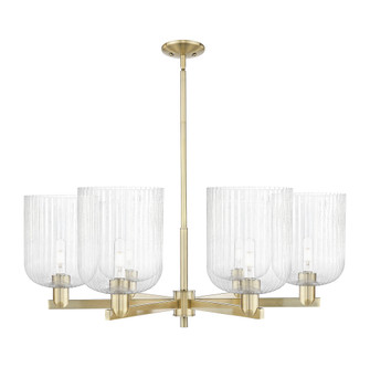 Bridal Veil - 6 Light - 38 inch - Antique Brass - Chandelier (3442|716-6CR-AB-G559-8SDY)