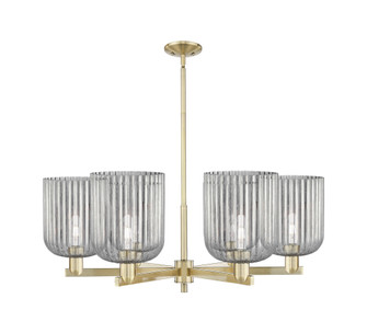 Bridal Veil - 6 Light - 38 inch - Antique Brass - Chandelier (3442|716-6CR-AB-G559-8SM)
