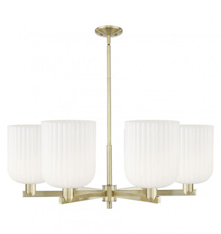 Bridal Veil - 6 Light - 38 inch - Antique Brass - Chandelier (3442|716-6CR-AB-G559-8GWH)