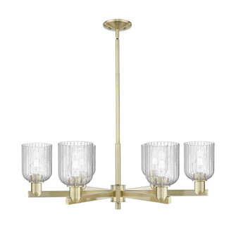 Bridal Veil - 6 Light - 24 inch - Antique Brass - Chandelier (3442|716-6CR-AB-G559-5SDY)