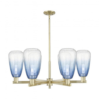 Brookhaven Almond - 6 Light - 24 inch - Antique Brass - Chandelier (3442|716-6CR-AB-G480-6SB)