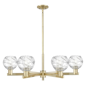 Athens Deco Swirl - 6 Light - 24 inch - Antique Brass - Chandelier (3442|716-6CR-AB-G1213-6CL)