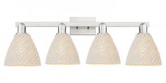 Bristol Natural - 4 Light - 36 inch - Brushed Satin Nickel - Bath Vanity Light (3442|716-4W-SN-NBD-75-NAT)