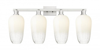 Brookhaven Flute - 4 Light - 36 inch - Brushed Satin Nickel - Bath Vanity Light (3442|716-4W-SN-G484-7OP)