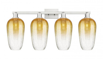 Brookhaven Flute - 4 Light - 36 inch - Brushed Satin Nickel - Bath Vanity Light (3442|716-4W-SN-G484-7AM)