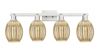 Preston Bulb - 4 Light - 36 inch - Brushed Satin Nickel - Bath Vanity Light (3442|716-4W-SN-G459-6ME)