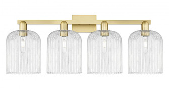 Bridal Veil - 4 Light - 35 inch - Satin Gold - Bath Vanity Light (3442|716-4W-SG-G559-8CL)