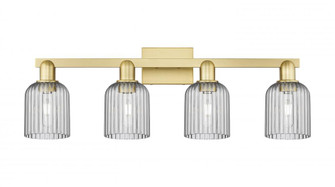 Bridal Veil - 4 Light - 36 inch - Satin Gold - Bath Vanity Light (3442|716-4W-SG-G559-5SM)