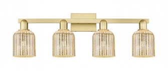Bridal Veil - 4 Light - 36 inch - Satin Gold - Bath Vanity Light (3442|716-4W-SG-G559-5ME)