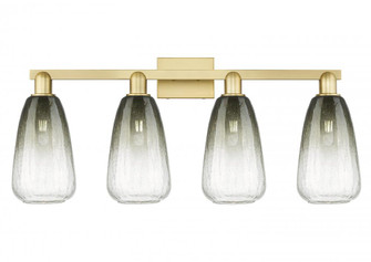 Brookhaven Almond - 4 Light - 36 inch - Satin Gold - Bath Vanity Light (3442|716-4W-SG-G480-6SL)