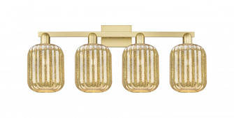 Preston Cylinder - 4 Light - 36 inch - Satin Gold - Bath Vanity Light (3442|716-4W-SG-G460-7ME)