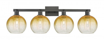 Brookhaven Globe - 4 Light - 36 inch - Matte Black - Bath Vanity Light (3442|716-4W-BK-G483-8AM)