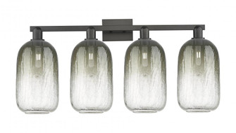 Brookhaven Cloche - 4 Light - 36 inch - Matte Black - Bath Vanity Light (3442|716-4W-BK-G482-7SL)