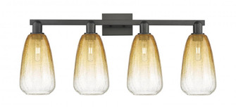 Brookhaven Almond - 4 Light - 36 inch - Matte Black - Bath Vanity Light (3442|716-4W-BK-G480-6AM)
