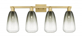 Brookhaven Almond - 4 Light - 36 inch - Brushed Brass - Bath Vanity Light (3442|716-4W-BB-G480-6SL)