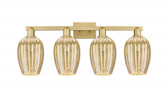 Preston Flute - 4 Light - 36 inch - Brushed Brass - Bath Vanity Light (3442|716-4W-BB-G457-6ME)