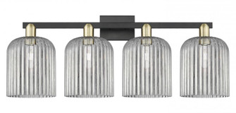 Bridal Veil - 4 Light - 35 inch - Black Antique Brass - Bath Vanity Light (3442|716-4W-BAB-G559-8SM)