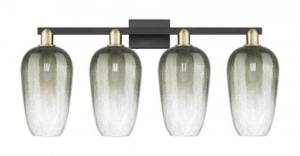 Brookhaven Flute - 4 Light - 36 inch - Black Antique Brass - Bath Vanity Light (3442|716-4W-BAB-G484-7SL)