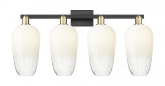 Brookhaven Flute - 4 Light - 36 inch - Black Antique Brass - Bath Vanity Light (3442|716-4W-BAB-G484-7OP)
