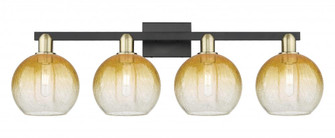 Brookhaven Globe - 4 Light - 36 inch - Black Antique Brass - Bath Vanity Light (3442|716-4W-BAB-G483-8AM)