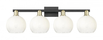 Brookhaven Globe - 4 Light - 36 inch - Black Antique Brass - Bath Vanity Light (3442|716-4W-BAB-G483-8OP)