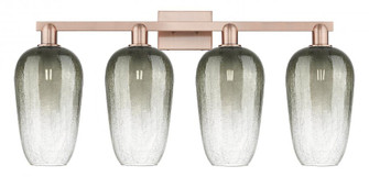 Brookhaven Flute - 4 Light - 36 inch - Antique Copper - Bath Vanity Light (3442|716-4W-AC-G484-7SL)