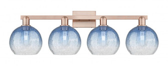 Brookhaven Globe - 4 Light - 36 inch - Antique Copper - Bath Vanity Light (3442|716-4W-AC-G483-8SB)