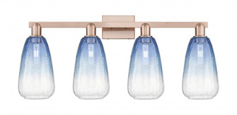 Brookhaven Almond - 4 Light - 36 inch - Antique Copper - Bath Vanity Light (3442|716-4W-AC-G480-6SB)
