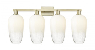 Brookhaven Flute - 4 Light - 36 inch - Antique Brass - Bath Vanity Light (3442|716-4W-AB-G484-7OP)