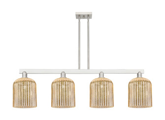 Bridal Veil - 4 Light - 51 inch - Brushed Satin Nickel - Stem hung - Island Light (3442|716-4I-SN-G559-8ME)