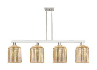 Bridal Veil - 4 Light - 51 inch - Brushed Satin Nickel - Stem hung - Island Light (3442|716-4I-SN-G559-8ME)