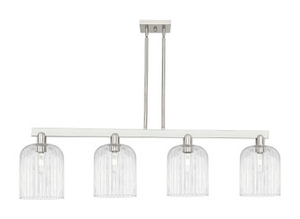 Bridal Veil - 4 Light - 51 inch - Brushed Satin Nickel - Stem hung - Island Light (3442|716-4I-SN-G559-8CL)