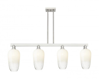 Brookhaven Flute - 4 Light - 48 inch - Brushed Satin Nickel - Stem hung - Island Light (3442|716-4I-SN-G484-7OP)