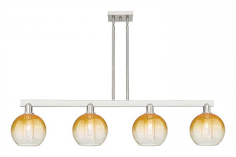 Brookhaven Globe - 4 Light - 48 inch - Brushed Satin Nickel - Stem hung - Island Light (3442|716-4I-SN-G483-8AM)