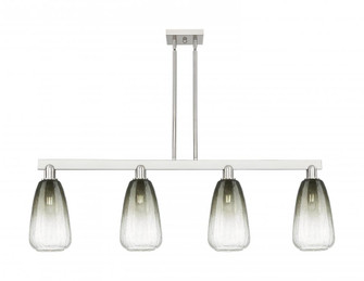 Brookhaven Almond - 4 Light - 48 inch - Brushed Satin Nickel - Stem hung - Island Light (3442|716-4I-SN-G480-6SL)