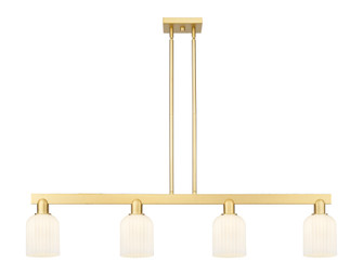 Bridal Veil - 4 Light - 48 inch - Satin Gold - Stem hung - Island Light (3442|716-4I-SG-G559-5GWH)