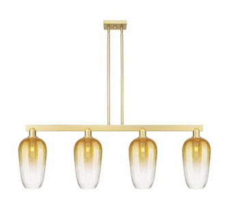 Brookhaven Flute - 4 Light - 48 inch - Satin Gold - Stem hung - Island Light (3442|716-4I-SG-G484-7AM)