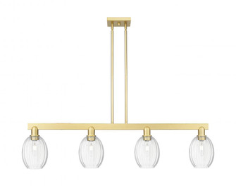 Preston Bulb - 4 Light - 48 inch - Satin Gold - Stem hung - Island Light (3442|716-4I-SG-G459-6CL)