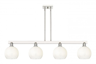 Brookhaven Globe - 4 Light - 48 inch - Polished Nickel - Stem hung - Island Light (3442|716-4I-PN-G483-8OP)